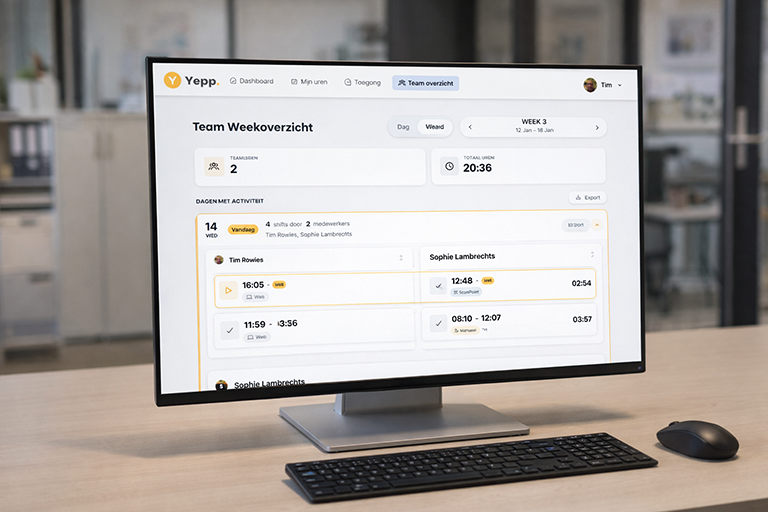 Yepp dashboard en export